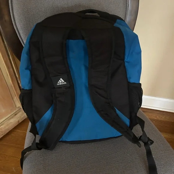 Adidas Gray and Blue Men's Backpack - Picture 3 of 5